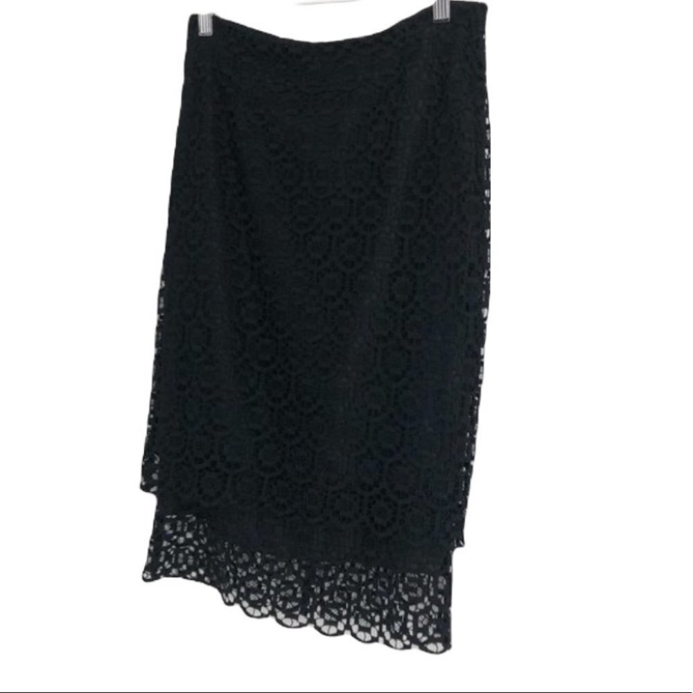 Jenni Kayne lace black crochet pencil  skirt in XS